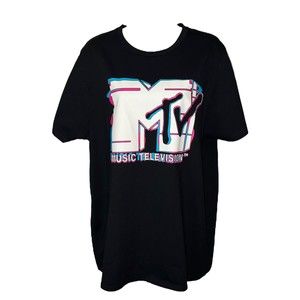 MTV Glitch Logo Graphic Print T-shirt Men’s Size XL